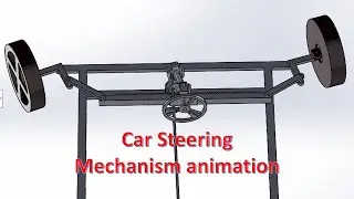 Car steering kinematic mechanism and animation