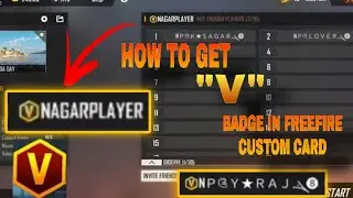 HOW TO GET V BADGE IN FREEFIRE CUSTOM NAME ||HOW TO GET V BADGE IN FREEFIRE ROOM CARD TELUGU