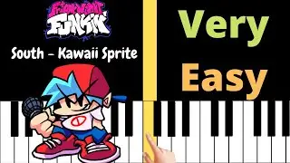 Friday Night Funkin' - South (Kawaii Sprite) | VERY EASY Piano Tutorial