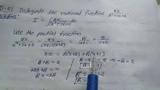 Integrate the rational function 2x/(x²+3x+2) .