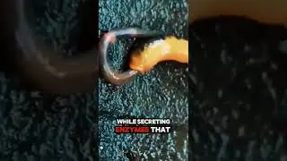 Giant leech devours earthworm in seconds! 🐛 