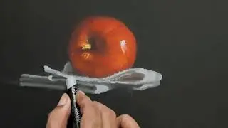 How to draw Apple with Oil Pastel || Still life Painting