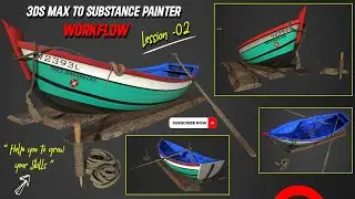 3ds max to substance painter texturing workflow Part-02 |  Substance painter stylized texturing