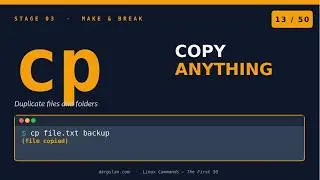 Linux Commands #13 cp — Copy Files in Linux Like a Pro (Including -r for Folders)