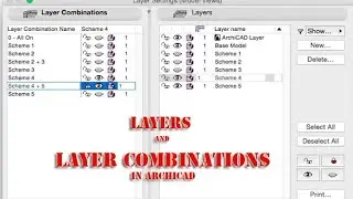 ArchiCAD 25: Layers and Layer combinations.