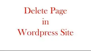 Delete Page in WordPress
