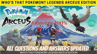 Who's that Pokemon Legends Arceus Edition Answers 100 % | Bequizzed