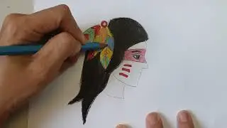 desenho de Índio, fácil