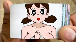 Doraemon Cartoon Flipbook #217 | Shizuka Minamoto Bathing Flip Book | Flip Book Artist 2024