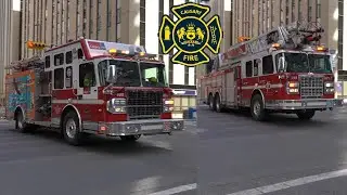 Calgary Fire Engine & Ladder 6 Responding