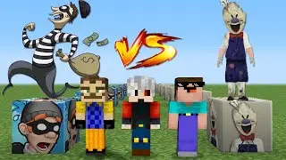 KORKUNÇ DONDURMACI VS ROBBERY BOB ŞANS BLOKLARI 😱 - Minecraft (Ice Scream vs Çılgın Hırsız)