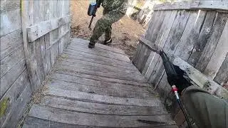 Пейнтбол от первого лица на пистолетах в Одессе, клуб Дракон