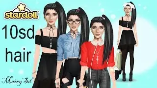 10 Stardollars Black Ponytail Tutorial