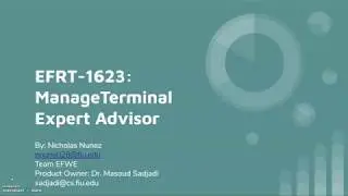 EFRT-1623: ManageTerminal Expert Advisor (Final Deliverable 1)