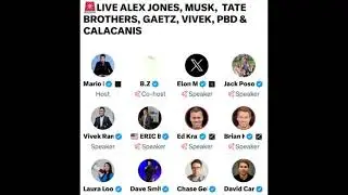 Elon Musk, Alex Jones, Andrew Tate Live on X Dec 23, Sandy Hook & Humanity