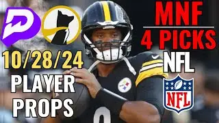 PRIZEPICKS UNDERDOG NFL MONDAY NIGHT FOOTBALL 10/28 CORE PLAYER PROPS!! STEELERS GIANTS