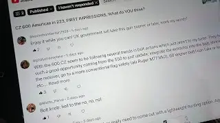 Comments and answers to some of this weeks YouTube rifle review questions