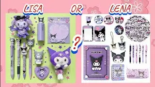 LISA OR LENA QUIZ ✨ (Kuromi Stationery) #lisaorlena#choose