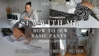 DIY PANTS // HOW TO SEW PANTS - elastic waistband - sewing tips and tricks #diy #sewing #style