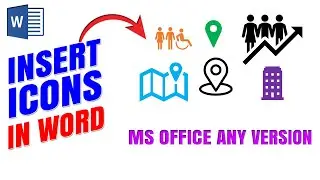 How To Insert ICONs any version in Word  for Free