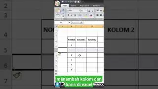 cara cepat menambah kolom dan baris di excel #shorts #excel #simplenewsvideo #yearofyou