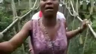 TOURISM | This Lady is afraid of walking through the walkway🤩😂🤣