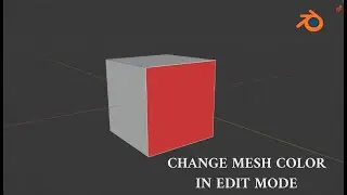 Blender Tutorial: HOW TO CHANGE THE COLOR OF MESH IN EDIT MODE