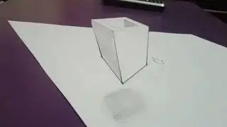 How to draw 3D Trick Art on Paper Realistic Cube