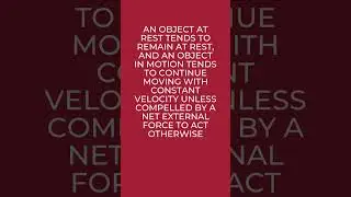 Newton's 1st Law of Motion - Dynamics - Physics 101
