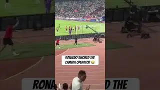 Cristiano Ronaldo случайно ударил телеоператора во время матча: пробил удар мимо ворот и по голове