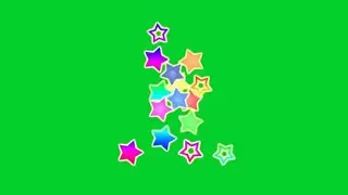 `falling stars green screen animation effect(hit, defeat,speechless...)