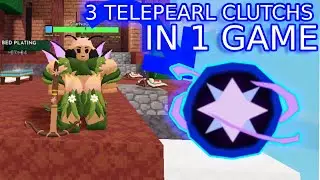 I Did 3 Telepearl Clutchs In 1 Game (ROBLOX BEDWARS)