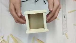 Making a box with cardboard - sticks