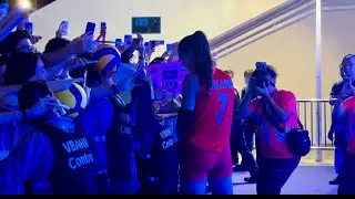Türkiye team star players  interacting with fans after match