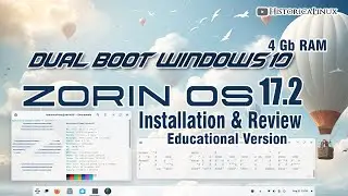 Ayo Install Zorin OS 17.2  Linux dual boot Windows 10 4Gb RAM Need for Speed Underground 2
