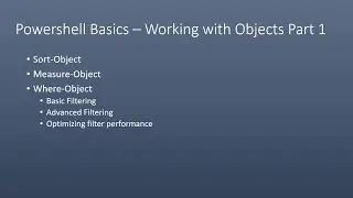 Powershell Basics – Working with Objects Part 1