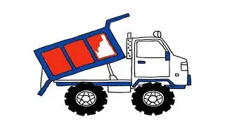 How to draw dump truck step by step for kids. #drawingforkids #dumptruck