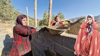 🏡 Building the Pool Continues | The Real Life of Shahla and Mina in the Mountains