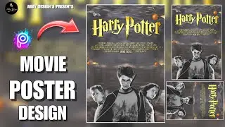 I MADE A POSTER OF HARRY POTTER MOVIE IN PICSART WITH MY OWN IDEAS  || ABAY DESIGNS PRESENTS ||