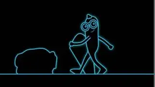 Neon character animation variation