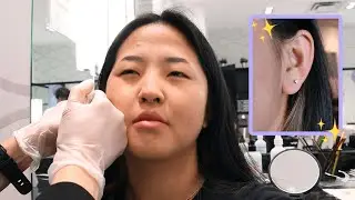 19 year old gets ear piercing for the first time!!!! vlog