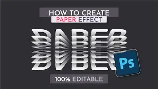 Tutorial | Paper Style | Editable Text Effect | Adobe Photoshop