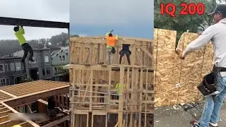 A normal day at a construction job in the United States #construction #skills #laugh