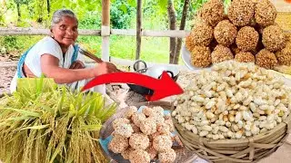 গ্ৰামবাংলার ঐতিহ্যবাহী ধানের খই এর মুড়কি আর ঢ্যোপের খই মোয়া মুড়ি মোয়া রেসিপি | Mua recipe