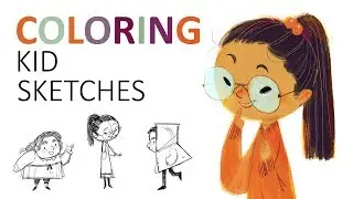 Coloring Kid Sketches - Twitch Stream
