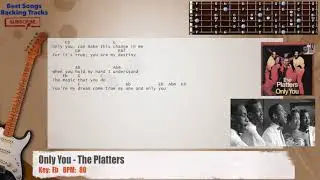 🎸 Only You - The Platters Guitar Backing Track with chords and lyrics