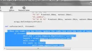 5) Python Add-In Toolbar ComboBox
