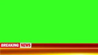 Breaking News Lower Third Green Screen | Breaking News Template | 3D Ticker