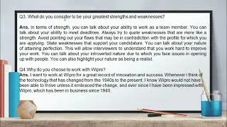 Wipro HR interview questions with answers-2023