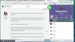 Sharing a post in Seesaw